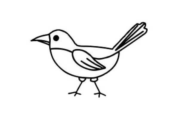 Very popular simple drawing of magpie