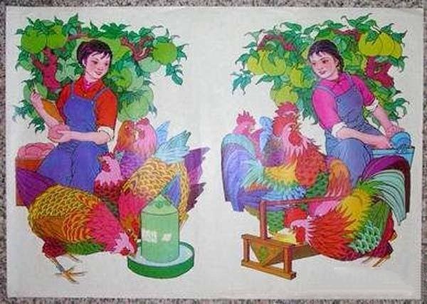 Appreciation of childrens paintings and art works during the Spring Festival of the Year of the Rooster