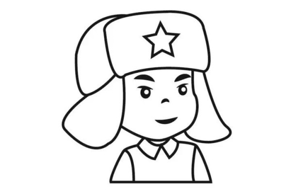 How to draw Lei Feng in simple strokes