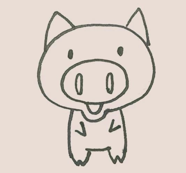 Simple drawing of pig