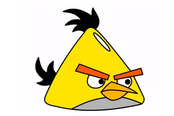 Angry Birds yellow bird drawing method