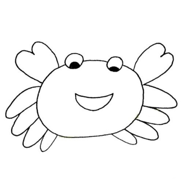 Cute crab simple strokes