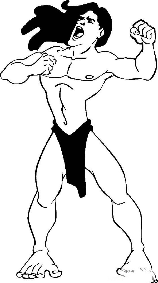 A simple drawing of Tarzan the Ape