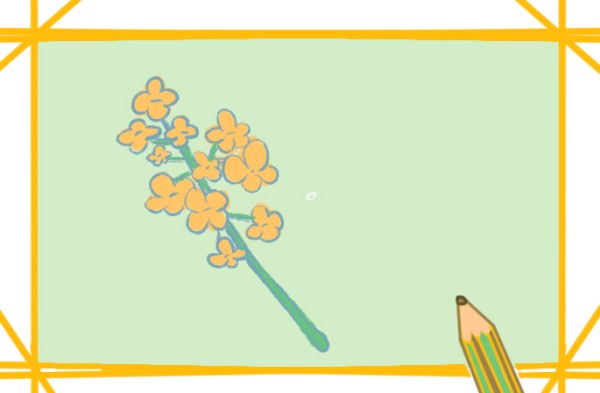 Simple drawing of sweet-scented osmanthus spreading ten miles away