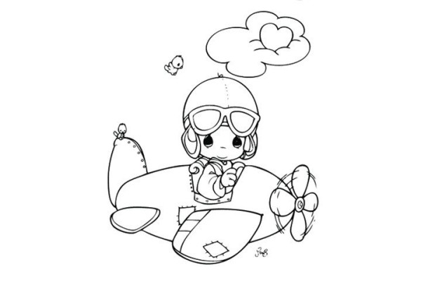 Little pilot simple strokes picture