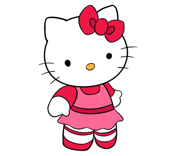 Learn to draw cute Hello Kitty