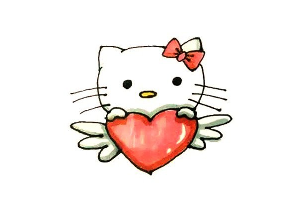 Hello kitty simple drawing