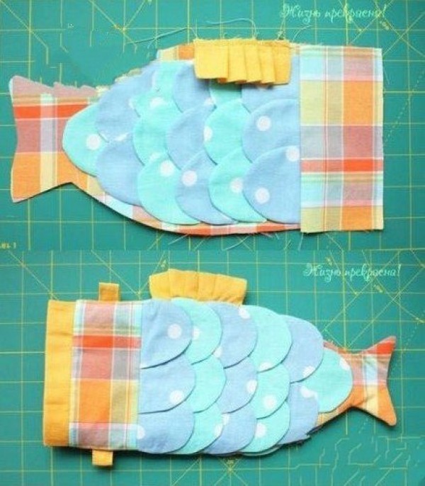 New Year fish storage bag handmade