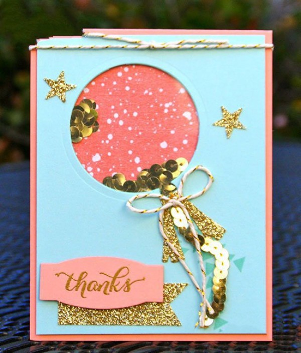 Beautiful New Year greeting card making method