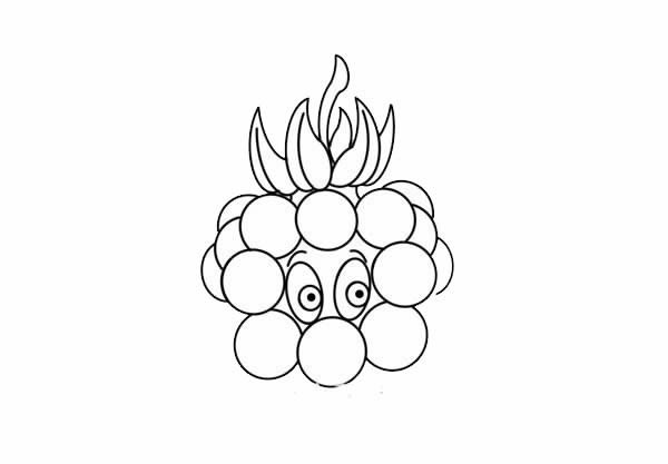 How to draw red raspberries