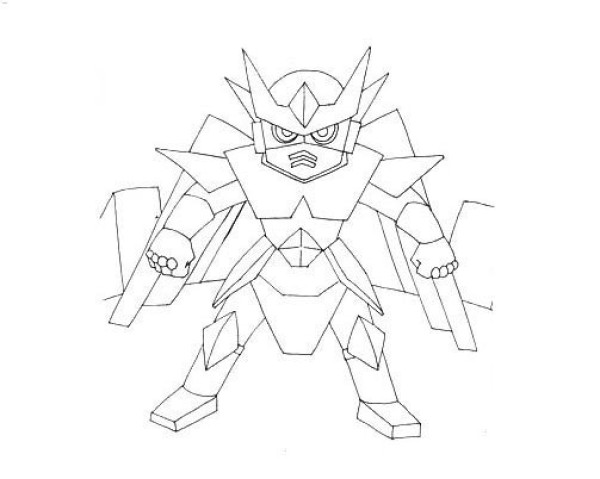 Ultraman simple strokes picture