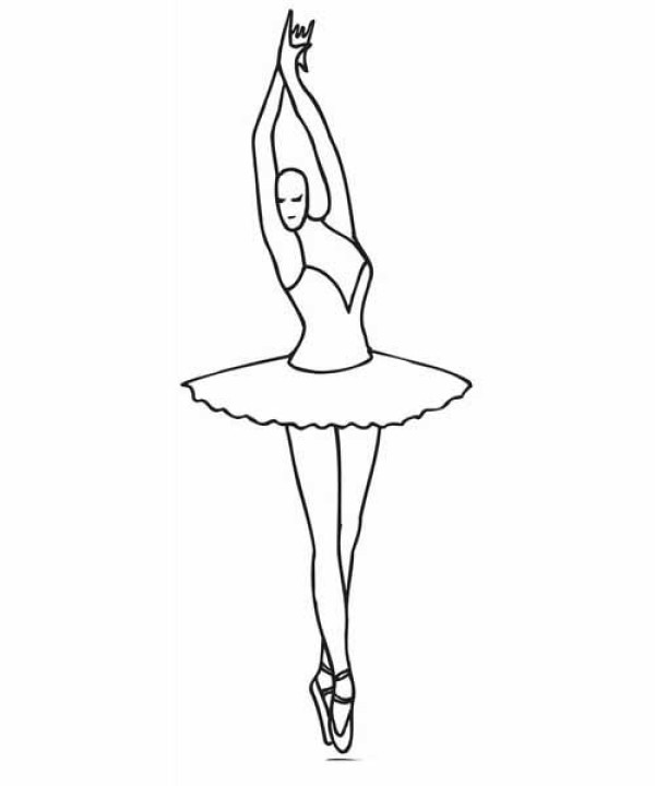 A group of simple drawings of little girls dancing ballet