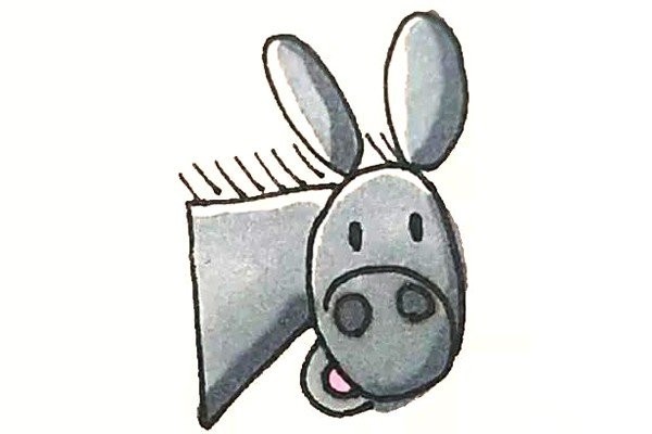 Simple drawing of donkey