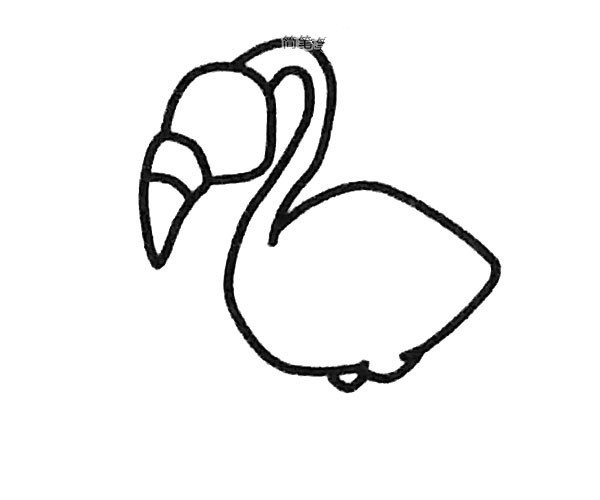 Simple flamingo drawing tutorial