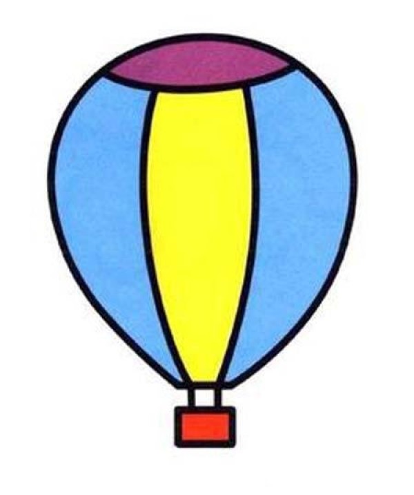 Coloring Hot Air Balloon Simple Drawing Pictures