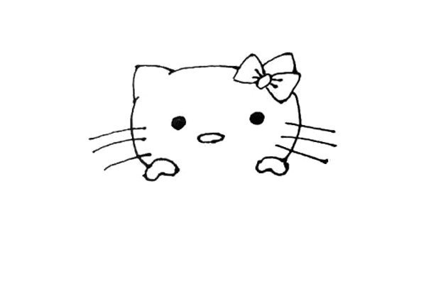 Hello kitty simple drawing