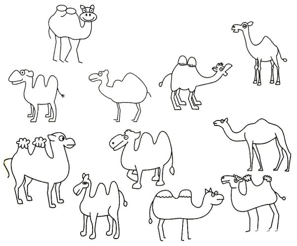 How to draw a camel in the desert