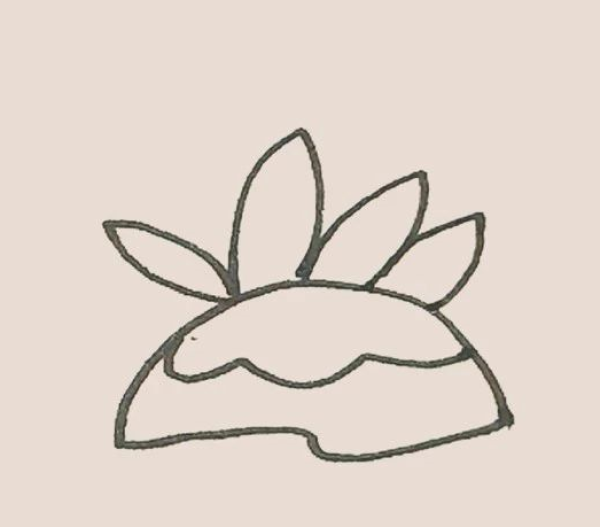 Simple drawing of dog tail grass