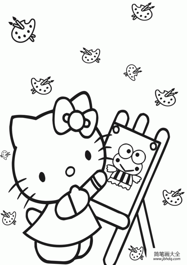 Animation character simple drawing hello kitty series simple drawing pictures