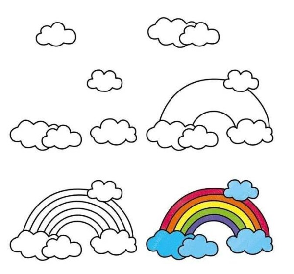 How to draw a beautiful rainbow