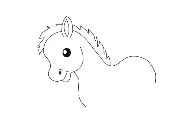 Simple drawing tutorial of drawing a cute pony