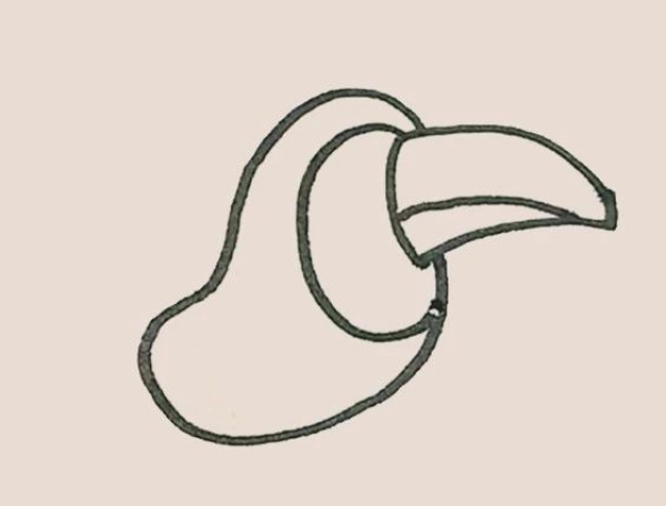 Simple drawing of toucan