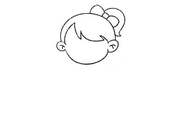 Simple drawing tutorial of a well-behaved little girl