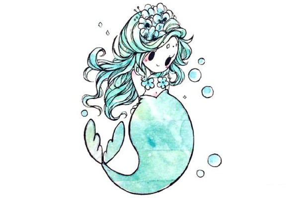 A set of fantasy mermaid illustration pictures