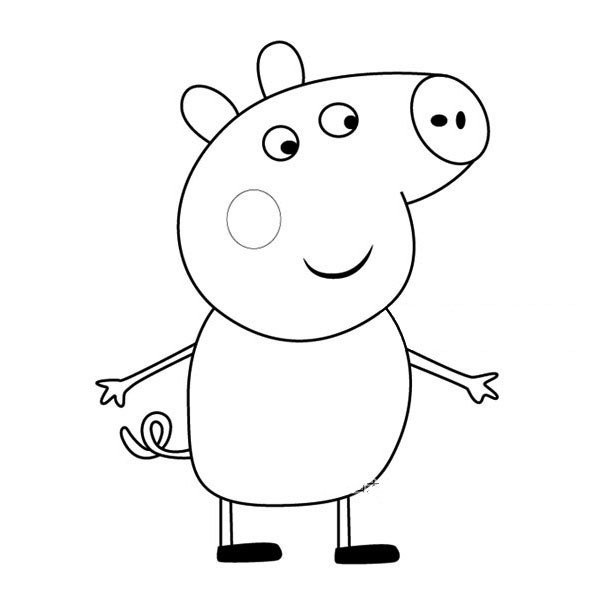 Piggy Peppa Pig Tobias Simple Drawing