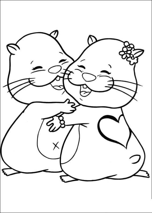 Cartoon Characters Simple Drawing Hamster Butler Simple Drawing Picture 6