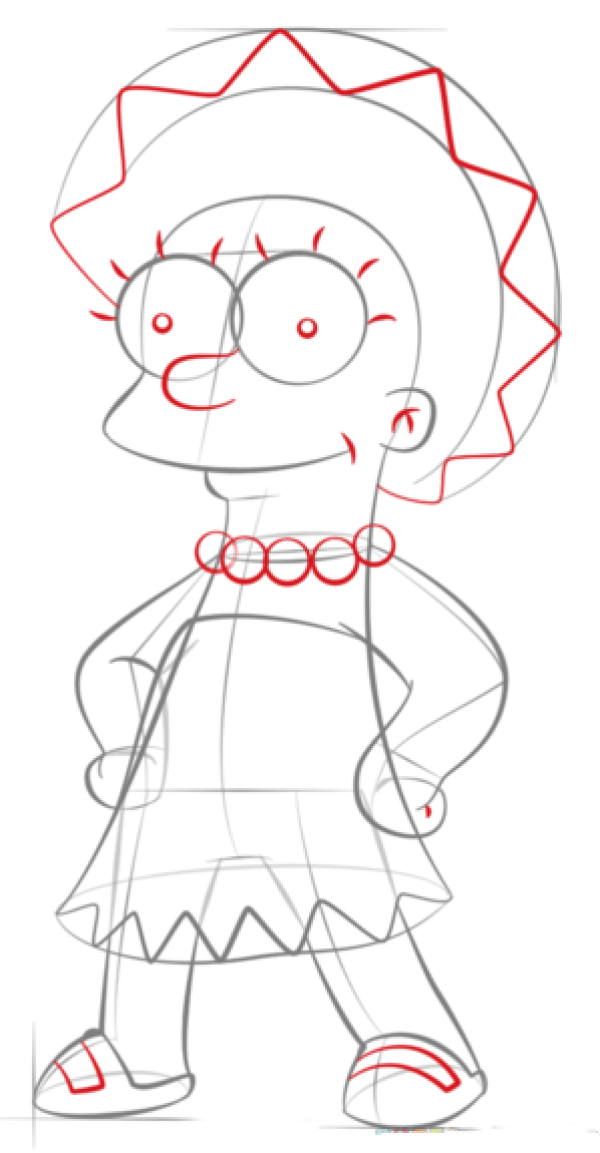 How to Draw Lisa Simpson