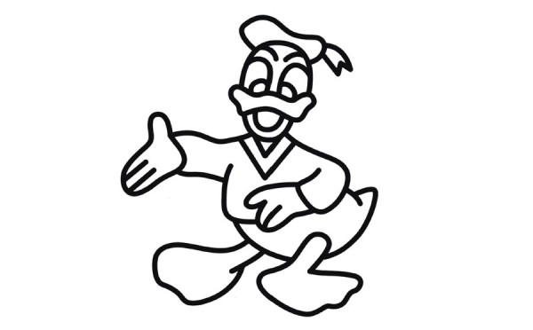 Simple Drawing of Donald Duck