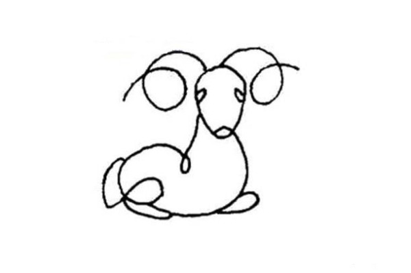 Simple picture of goat for primary school students