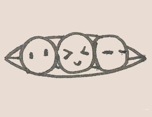 Simple drawing of peas