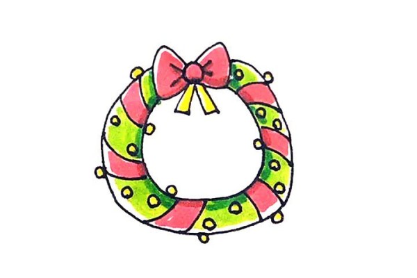 How to draw a Christmas ring