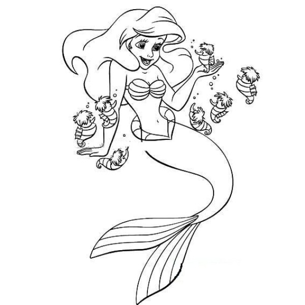 Mermaid simple strokes picture