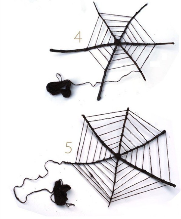 Halloween Spider Web Making