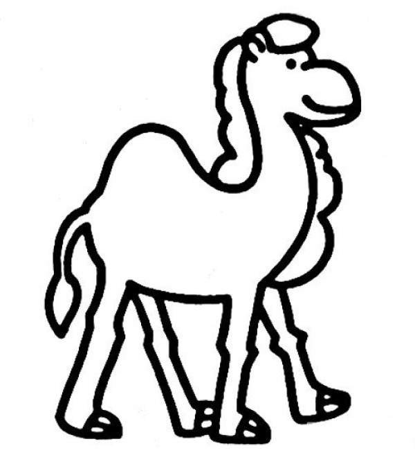 Childrens simple animal drawings camel