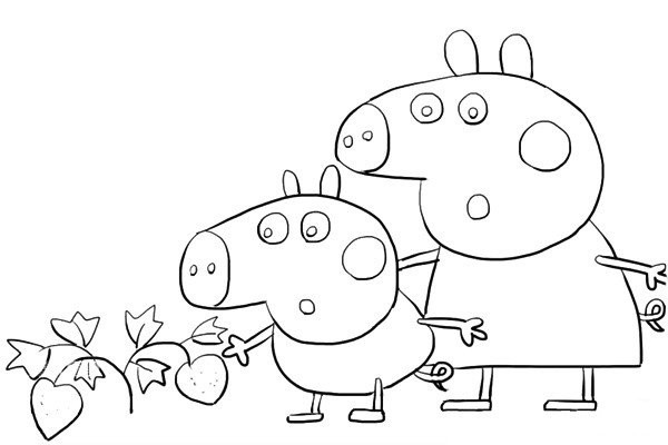 How to draw Peppa Pig and her brother George