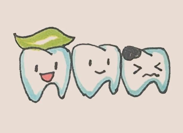 Simple drawing of teeth