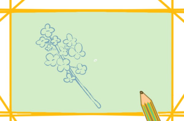 Simple drawing of sweet-scented osmanthus spreading ten miles away