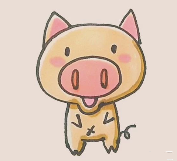 Simple drawing of pig