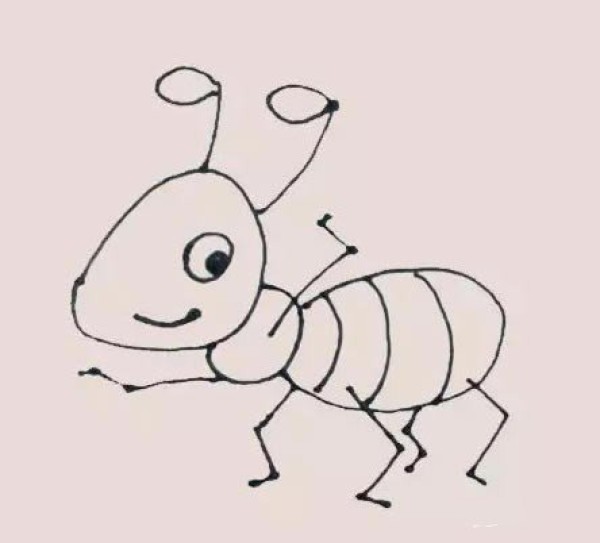 How to draw crawling ants