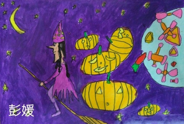 Funny Halloween drawings for children, contests about Halloween drawings for children