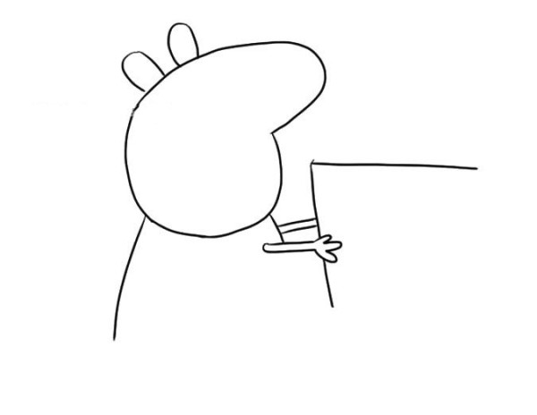 Learn to draw Peppa Pig moving things step by step