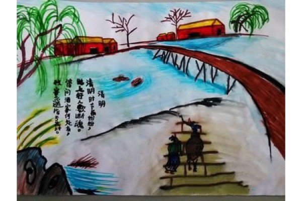 A complete collection of childrens Qingming Festival paintings - Another year of Qingming rain