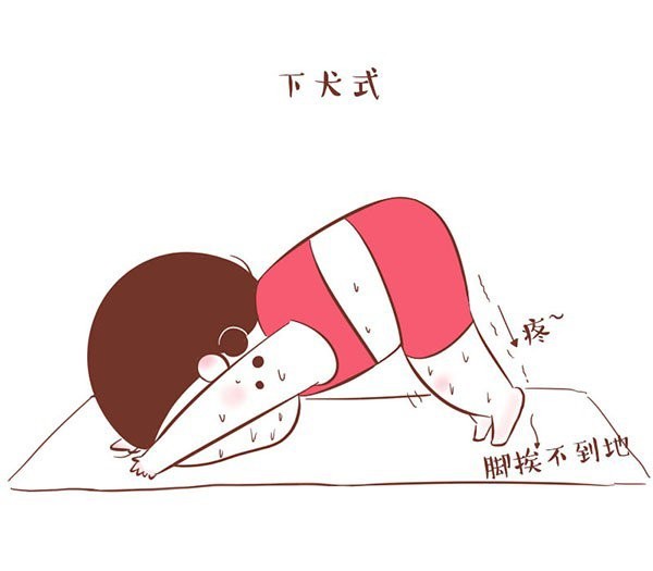 A group of simple drawings of little girls doing yoga