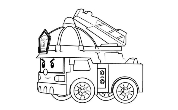 Police car Perroy simple drawing