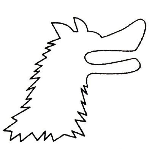 Complete collection of simple strokes of wolf