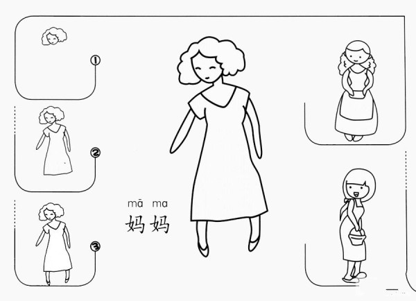 How to draw mother